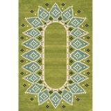 rugs modern Mira Çimen Yeşil Geometrik Desen Modern Boho Stil Dekoratif Halı 2923, 140 x 200