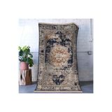 rugs modern Mira Lacivert Bej Temalı Geleneksel Motif Desenli Vintage Dekoratif Halı Mira 1576, 140 x 200