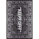 rugs modern Mira Siyah Keep Off Yazılı Klasik Ve Modern Halı 883, 100 x 200