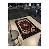 rugs modern Mira Vintage Bordo Bej Geleneksel Temalı Çiçek Desenli Dokuma Taban Yıkanabilir Halı miravintage07, 140 x 200