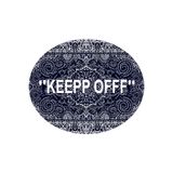 rugs modern Mira Yuvarlak Lacivert Keep Off Yazılı Klasik Modern Halı 881, 150 x 150