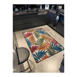 rugs modern Modern Sarı Floral Çiçekli Yapraklı Dokuma Taban ve Dekoratif Halı miravip616, 140 x 200