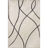 rugs modern Modern Sarı Şerit Desenli Dokuma Taban ve Yıkanabilir Halı miravip9528, 140 x 200