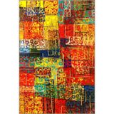 rugs modern Modern Turuncu Kırmızı Dokuma Taban Yıkanabilir Halı miravip8941, 75 x 240