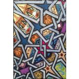 rugs modern Modern Yıldızlı Mavi Karışık Tonlu Dokuma Taban Yıkanabilir Halı Miravip8945, 120 x 120