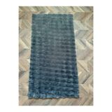 rugs modern Mollis Antrasit Leke Tutmaz Yıkanabilir Kaymaz Taban Saçaklı Püsküllü Peluş Halı, 100 x 300
