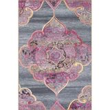 rugs modern Mor Botanik Temalı Desenli Dokuma Taban Halı ve Yıkanabilir Halı aloha146, 100 x 250