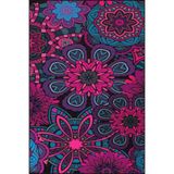 rugs modern Mor Kırmızı Çiçek Temalı Desenli Dokuma Taban ve Dekoratif Yıkanabilir Halı miravip8527, 100 x 250