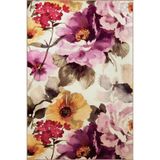rugs modern Mor Sarı Temalı Gül Desenli Kreatif Modern Dekoratif Halı 2143, 100 x 150
