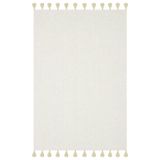rugs modern Moroccan 9009 Ekru Hasır Görünüm Ekru Püsküllü Modern Kilim, 150 x 230