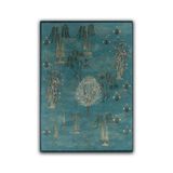 rugs modern Palmiye Botanik Temalı Yeşil Dekoratif Dokuma Taban Halı Mira 1255, 100 x 150