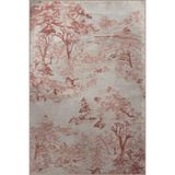 rugs modern Pembe Bej Temalı Ağaç Desenli Kreatif Modern Dekoratif Halı 3130, 120 x 180