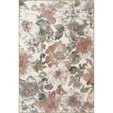 rugs modern Pembe Bej Temalı Floral Çiçek Desenli Kreatif Modern Dekoratif Halı 3901, 100 x 200