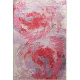 rugs modern Pembe Bej Temalı Soyut Desenli Modern Dekoratif Halı 2182, 140 x 200
