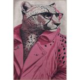 rugs modern Pembe Bej Temalı Soyut Leopar Desenli Kreatif Modern Dekoratif Halı 3126, 140 x 200