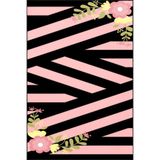 rugs modern Pembe Çapraz Geometrik Modern Çiçekli Çizgili Dekoratif Halı miravip1117, 70 x 120
