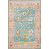rugs modern Pembe Çerçeveli Botanik Desenli Yıkanabilir Dokuma Taban Halı miravip8096, 70 x 120
