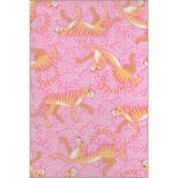 rugs modern Pembe Kaplan Modern Çizgili Desenli Dekoratif Yıkanabilir Halı miravip8406, 120 x 180