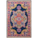 rugs modern Pembe Mavi Temalı Geleneksel Motif Etnik Desenli Vintage Dekoratif Halı 2616, 80 x 240