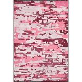 rugs modern Pembe Piksel Modern Dekoratif ve Dokuma Taban Halı miravip997, 100 x 250