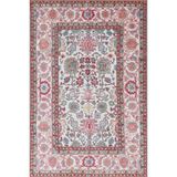 rugs modern Pembe Renkli Botanik Desenli Dokuma Taban Halı ve Yıkanabilir Halı aloha102, 140 x 200