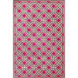 rugs modern Pembe Temalı Çapraz Geometrik Desenli Modern Dekoratif Halı 3367, 140 x 200