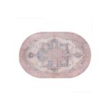 rugs modern Pembe Temalı Çok Renkli Geleneksel Motif Desenli Vintage Dokuma Taban Yuvarlak Dekoratif Halı 2101, 120 x 120