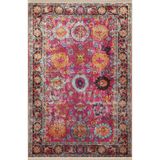 rugs modern Pembe Temalı Çok Renkli Geleneksel Motif Etnik Desenli Vintage Dekoratif Halı 2661, 140 x 200