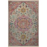 rugs modern Pembe Temalı Çok Renkli Geleneksel Motifli Çiçek Desenli Kreatif Vintage Dekoratif Halı 2961, 80 x 200