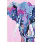 rugs modern Pembe Temalı Fil Hayvan Renkli Dekoratif Yıkanabilir Halı miravip8672, 75 x 300