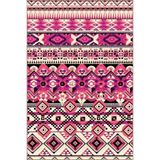 rugs modern Pembe Temalı Geleneksel Motif Etnik Desenli Vintage Dekoratif Halı 4660, 120 x 120