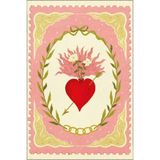 rugs modern Pembe Temalı Soyut Kalp Çiçek ve Ok Desenli Vintage Dekoratif Halı 5094, 140 x 200