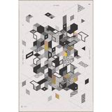rugs modern Piksel Duvarlı Desenli Dokuma Taban Halı ve Yıkanabilir Halı miravip10371, 140 x 200