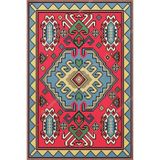 rugs modern Red Blue Geometrik Desenli Dekoratif ve Dokuma Taban Yıkanabilir Halı miravip8860, 140 x 200