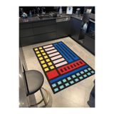 rugs modern Rengarenk Kareli Geometrik Desenli Dekoratif Halı miravip580, 100 x 150