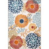 rugs modern Renkli Ağaç Akasya Yapraklı Hasır Tonlarında Çok Renkli Dokuma Taban Yıkanabilir Halı miravip8330, 75 x 150