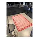 rugs modern Renkli Kareli ve Pastel Boyalı Desenli Dekoratif Halı miravip447, 75 x 200