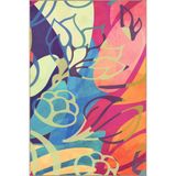 rugs modern Renkli Temalı Desenli Dokuma Taban Halı ve Yıkanabilir Halı miravip10163, 140 x 200
