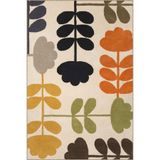 rugs modern Renkli Yapraklı Desenli Dokuma Taban Halı ve Yıkanabilir Halı miravip10266, 140 x 200