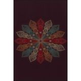 rugs modern Renkli Yapraklı Yıldızlı Desenli Dokuma Taban Halı ve Yıkanabilir Halı miravip10295, 75 x 300
