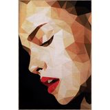 rugs modern Retro Siyah Tema Kadın Portre Desenli Modern Dekoratif Halı 2168, 80 x 200