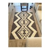 rugs modern Rustik 4015 Gri Lacivert Çizgili Bohem Kilim, 80 x 150