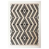 rugs modern Rustik 4019 Siyah Beyaz Iskandinav Boho Stil Kilim, 80 x 150