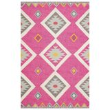 rugs modern Rustik 4021 Fuşya Iskandinav Geometrik Kilim, 150 x 230