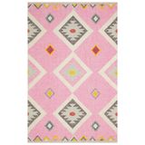 rugs modern Rustik 4025 Açık Pembe Etnik Desen Kilim, 155 x 230