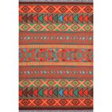 rugs modern Rustik Multy 4006 Çok Renkli Ponpon Detaylı Dokuma Kilim, 80 x 300