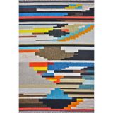 rugs modern Rustik Multy 4010 Çok Renkli Çizgili Kilim, 120 x 180