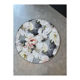rugs modern Şakayık Desenli Floral Dokuma Taban Yuvarlak Halı Mira 1434, 150 x 150