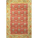 rugs modern Sarı Kırmızı Floral Desenli Dokuma Taban Halı 4132, 140 x 200