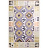 rugs modern Sarı Mor Temalı Geometrik Şekil Desenli Kreatif Dekoratif Halı 1956, 80 x 300
